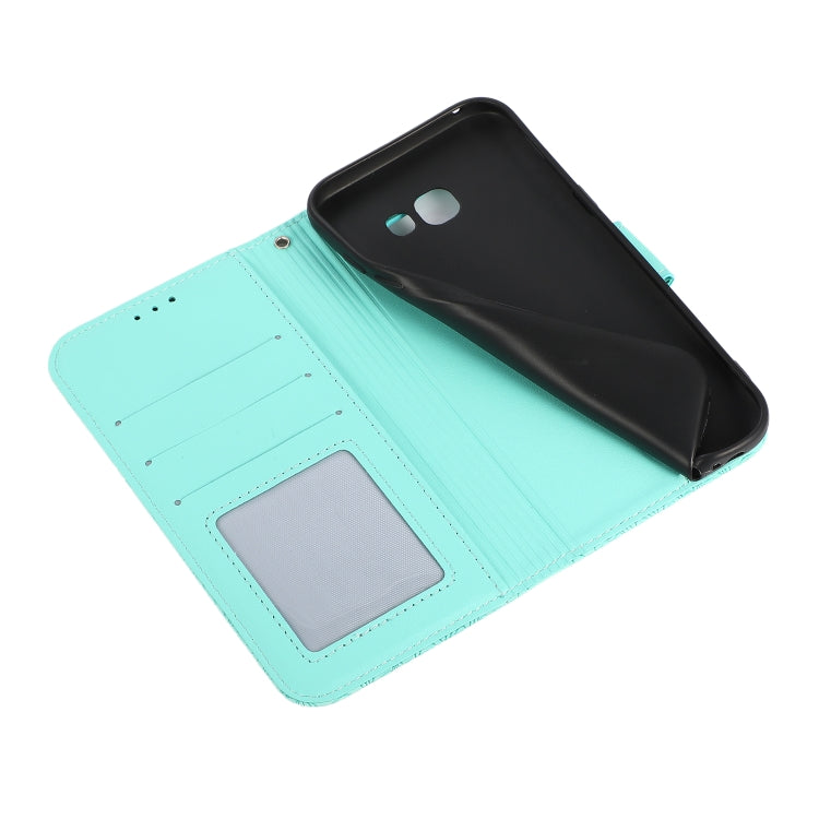 For Samsung Galaxy A5 (2017) Skin Feel Embossed Sunflower Horizontal Flip Leather Case with Holder & Card Slots & Wallet & Lanyard