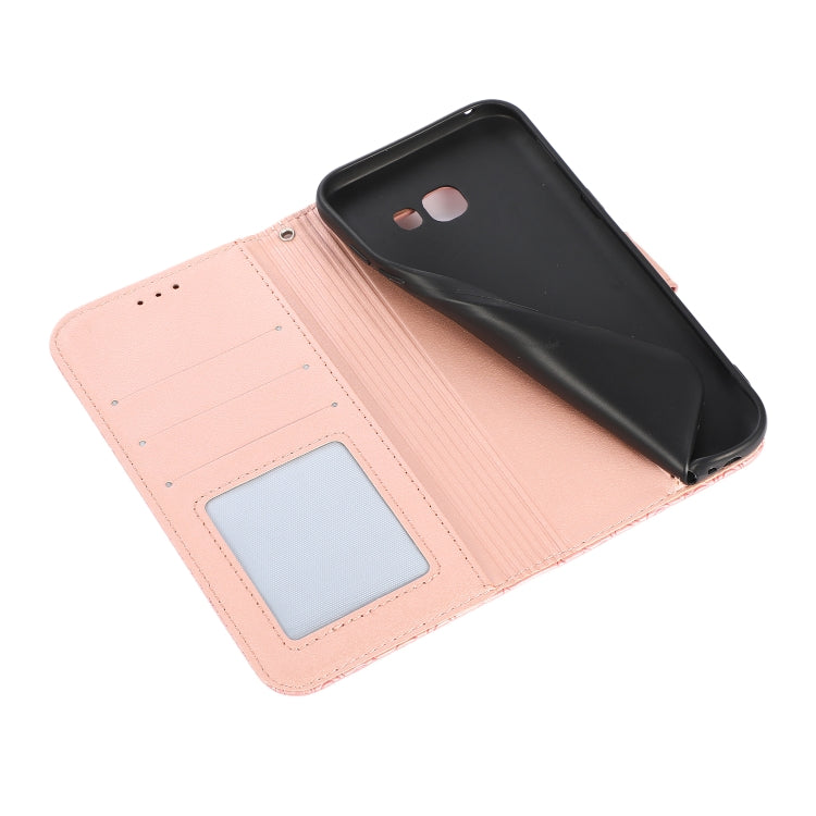 For Samsung Galaxy A5 (2017) Skin Feel Embossed Sunflower Horizontal Flip Leather Case with Holder & Card Slots & Wallet & Lanyard