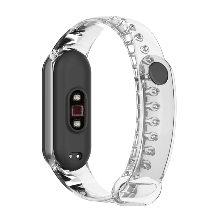 For Xiaomi Mi Band 6 / 5 / 4 / 3 Discoloration in Light TPU Watch Band (Transparent)