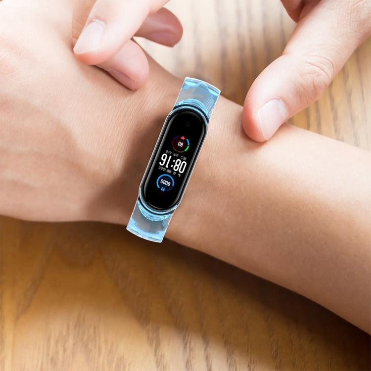 For Xiaomi Mi Band 6 / 5 / 4 / 3 Discoloration in Light TPU Watch Band (Transparent)