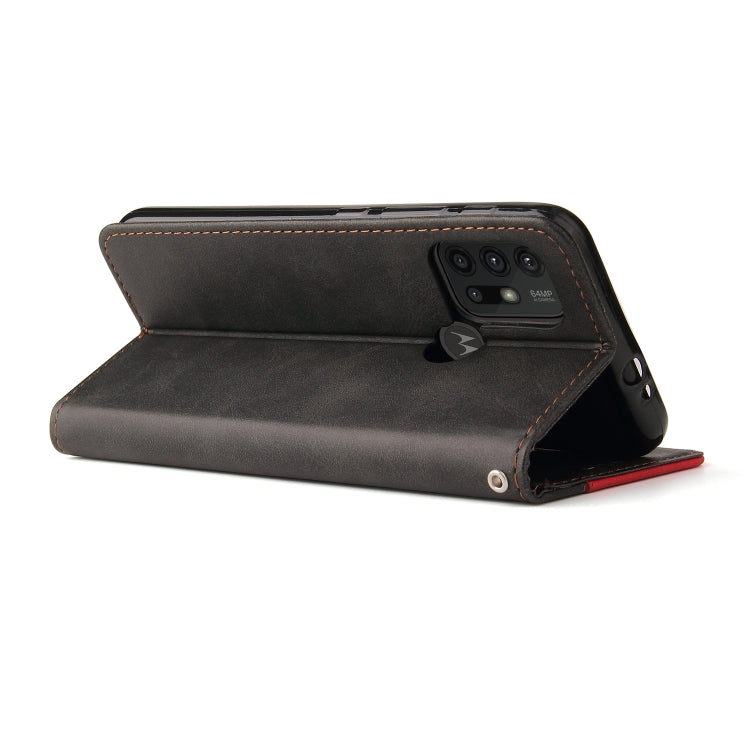 For Motorola Moto G30 / G20 / G10 Business Stitching-Color Horizontal Flip PU Leather Case with Holder & Card Slots & Photo Frame