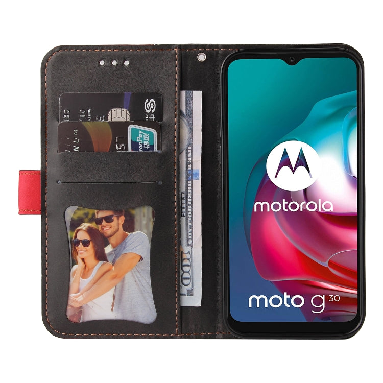 For Motorola Moto G30 / G20 / G10 Business Stitching-Color Horizontal Flip PU Leather Case with Holder & Card Slots & Photo Frame