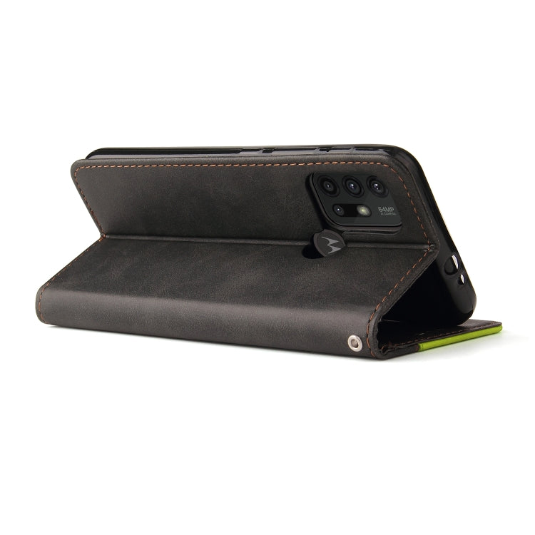 For Motorola Moto G30 / G20 / G10 Business Stitching-Color Horizontal Flip PU Leather Case with Holder & Card Slots & Photo Frame