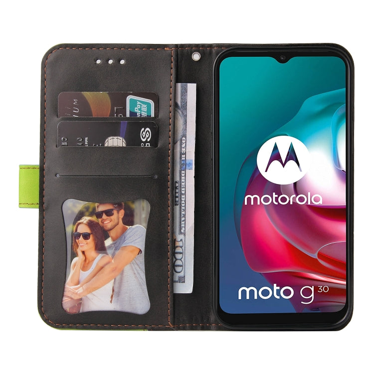 For Motorola Moto G30 / G20 / G10 Business Stitching-Color Horizontal Flip PU Leather Case with Holder & Card Slots & Photo Frame