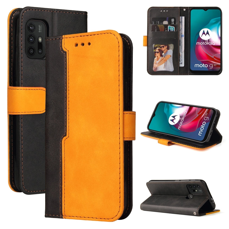 For Motorola Moto G30 / G20 / G10 Business Stitching-Color Horizontal Flip PU Leather Case with Holder & Card Slots & Photo Frame