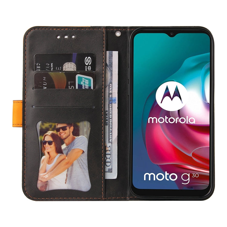 For Motorola Moto G30 / G20 / G10 Business Stitching-Color Horizontal Flip PU Leather Case with Holder & Card Slots & Photo Frame