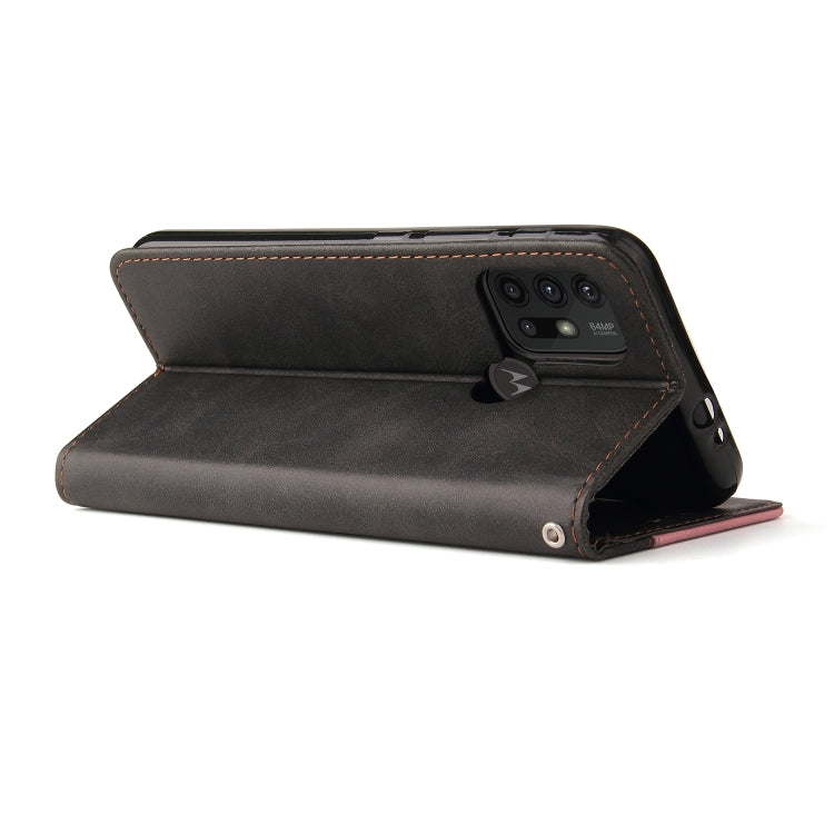 For Motorola Moto G30 / G20 / G10 Business Stitching-Color Horizontal Flip PU Leather Case with Holder & Card Slots & Photo Frame