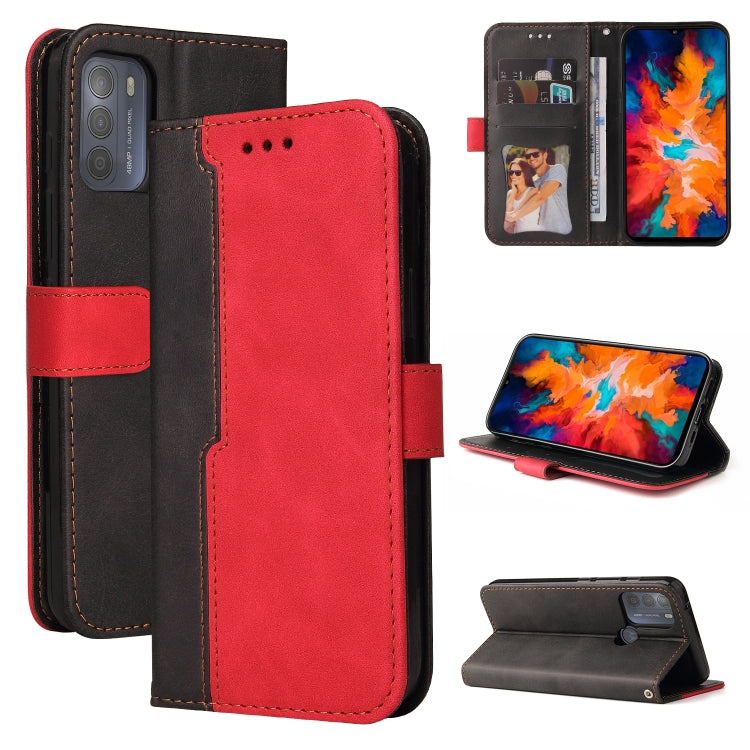 For Motorola Moto G50 Business Stitching-Color Horizontal Flip PU Leather Case with Holder & Card Slots & Photo Frame