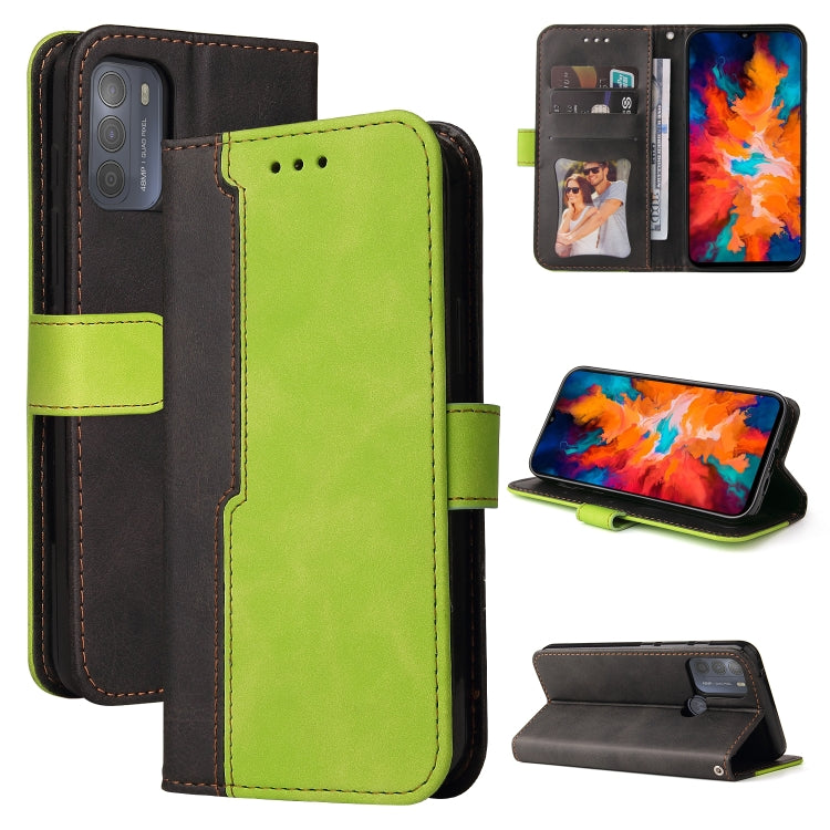 For Motorola Moto G50 Business Stitching-Color Horizontal Flip PU Leather Case with Holder & Card Slots & Photo Frame