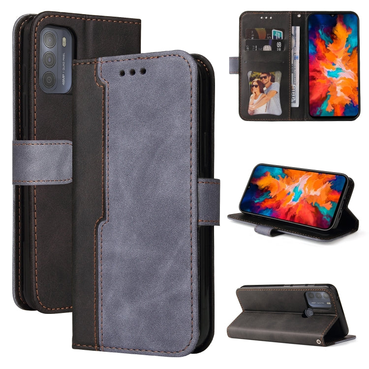 For Motorola Moto G50 Business Stitching-Color Horizontal Flip PU Leather Case with Holder & Card Slots & Photo Frame