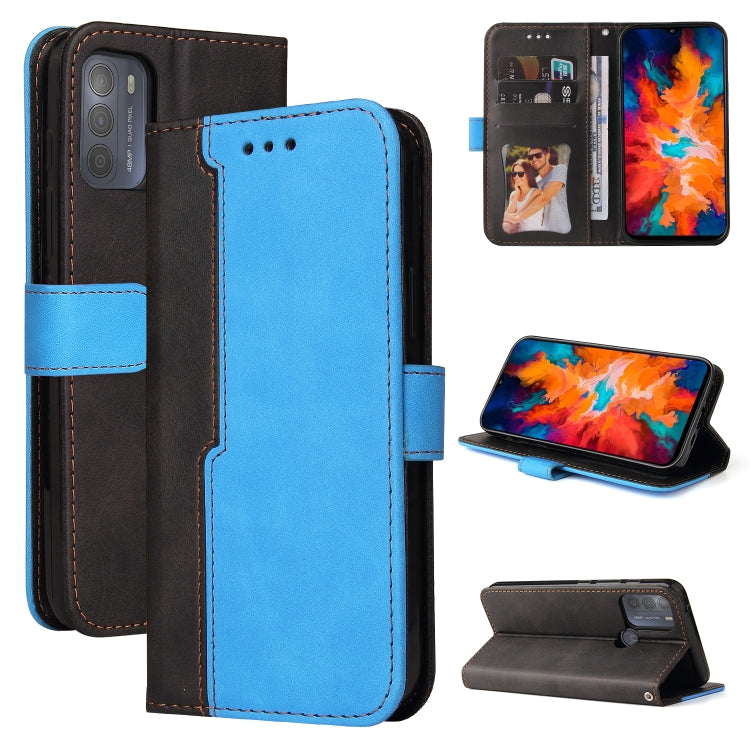 For Motorola Moto G50 Business Stitching-Color Horizontal Flip PU Leather Case with Holder & Card Slots & Photo Frame