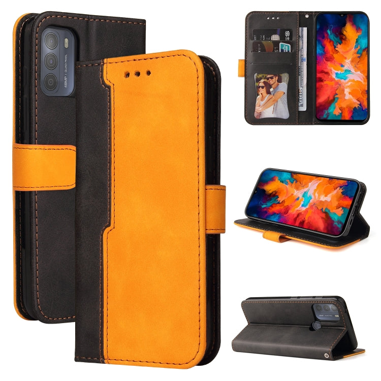 For Motorola Moto G50 Business Stitching-Color Horizontal Flip PU Leather Case with Holder & Card Slots & Photo Frame