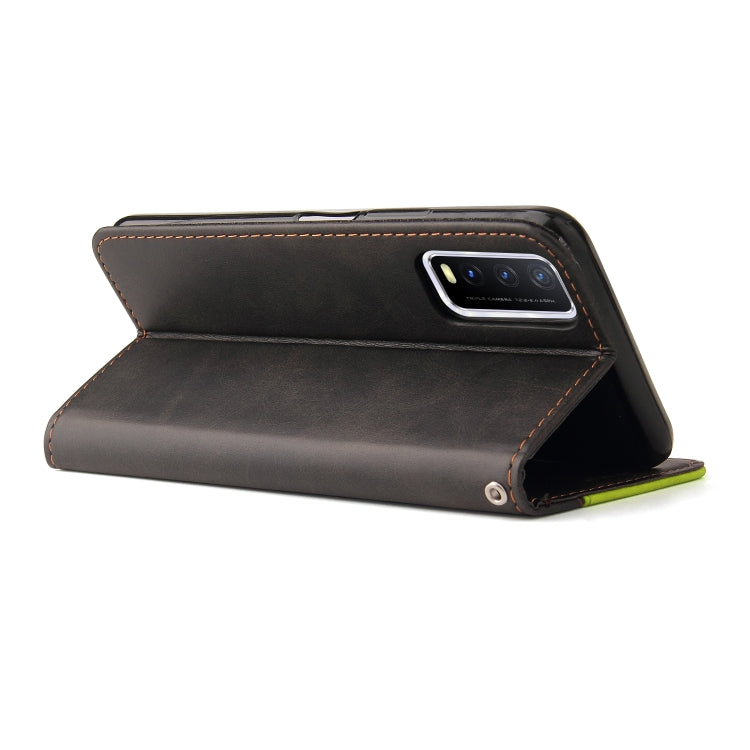 For vivo Y20 / Y20i / Y20s / Y12s / Y30 China Business Stitching-Color Horizontal Flip PU Leather Case with Holder & Card Slots & Photo Frame