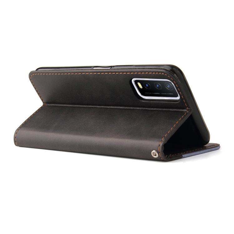 For vivo Y20 / Y20i / Y20s / Y12s / Y30 China Business Stitching-Color Horizontal Flip PU Leather Case with Holder & Card Slots & Photo Frame