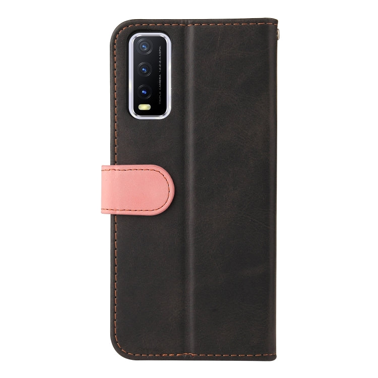 For vivo Y20 / Y20i / Y20s / Y12s / Y30 China Business Stitching-Color Horizontal Flip PU Leather Case with Holder & Card Slots & Photo Frame