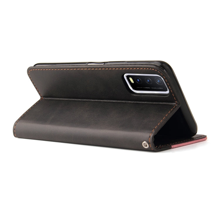 For vivo Y20 / Y20i / Y20s / Y12s / Y30 China Business Stitching-Color Horizontal Flip PU Leather Case with Holder & Card Slots & Photo Frame