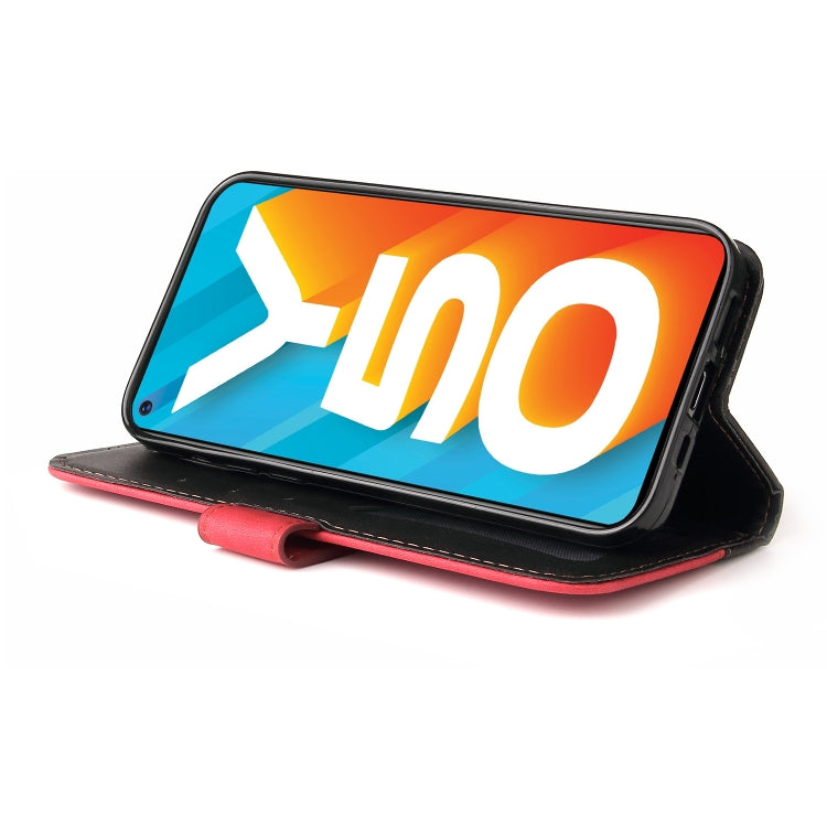 For vivo Y50 / Y30 Global Business Stitching-Color Horizontal Flip PU Leather Case with Holder & Card Slots & Photo Frame