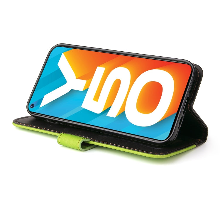 For vivo Y50 / Y30 Global Business Stitching-Color Horizontal Flip PU Leather Case with Holder & Card Slots & Photo Frame