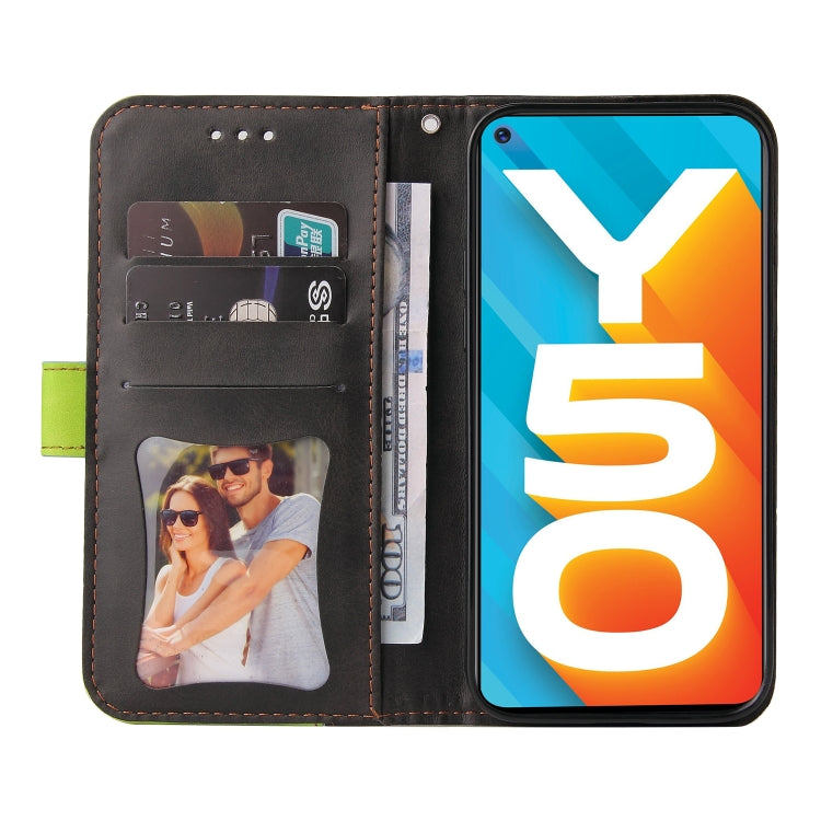 For vivo Y50 / Y30 Global Business Stitching-Color Horizontal Flip PU Leather Case with Holder & Card Slots & Photo Frame