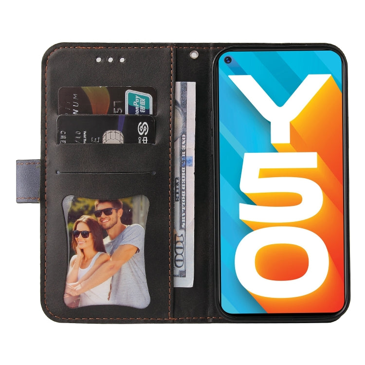 For vivo Y50 / Y30 Global Business Stitching-Color Horizontal Flip PU Leather Case with Holder & Card Slots & Photo Frame