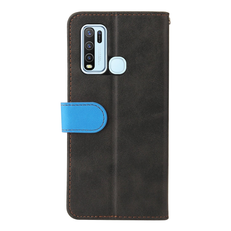 For vivo Y50 / Y30 Global Business Stitching-Color Horizontal Flip PU Leather Case with Holder & Card Slots & Photo Frame