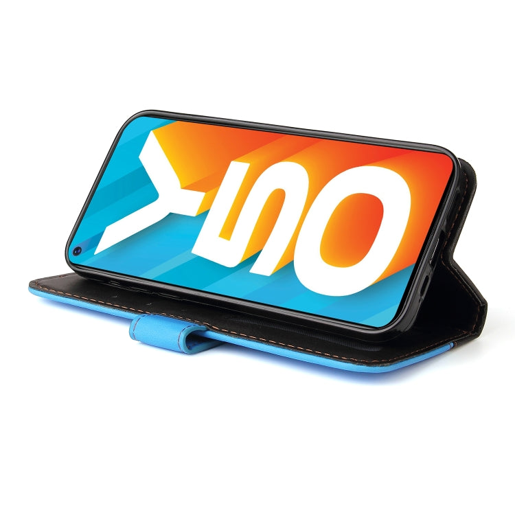 For vivo Y50 / Y30 Global Business Stitching-Color Horizontal Flip PU Leather Case with Holder & Card Slots & Photo Frame