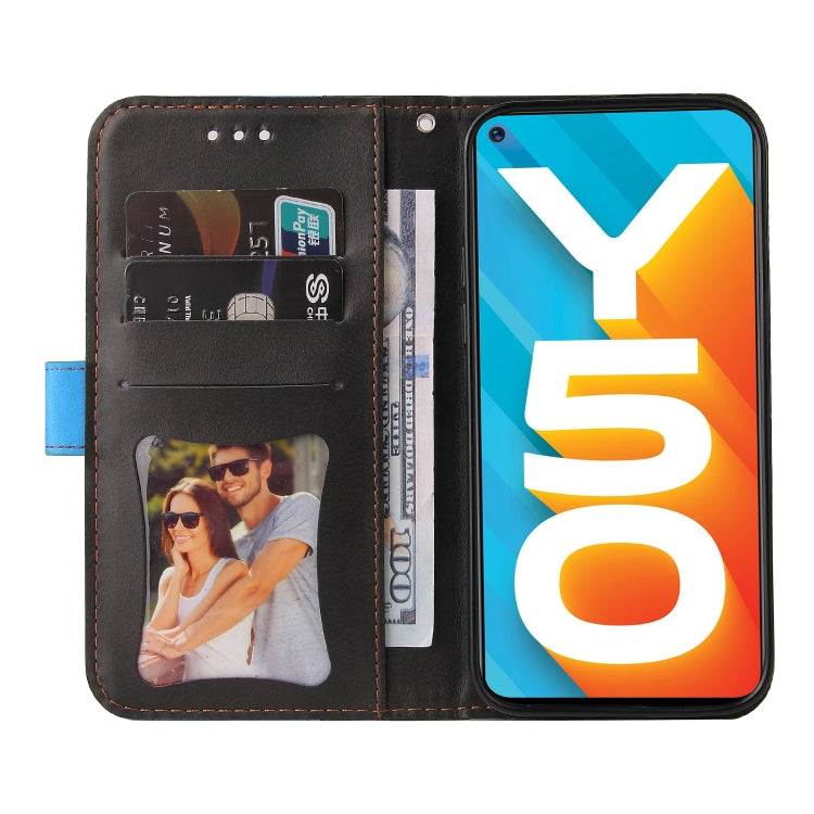 For vivo Y50 / Y30 Global Business Stitching-Color Horizontal Flip PU Leather Case with Holder & Card Slots & Photo Frame