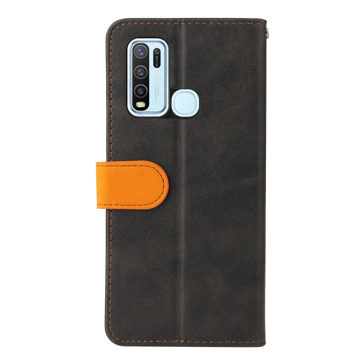 For vivo Y50 / Y30 Global Business Stitching-Color Horizontal Flip PU Leather Case with Holder & Card Slots & Photo Frame