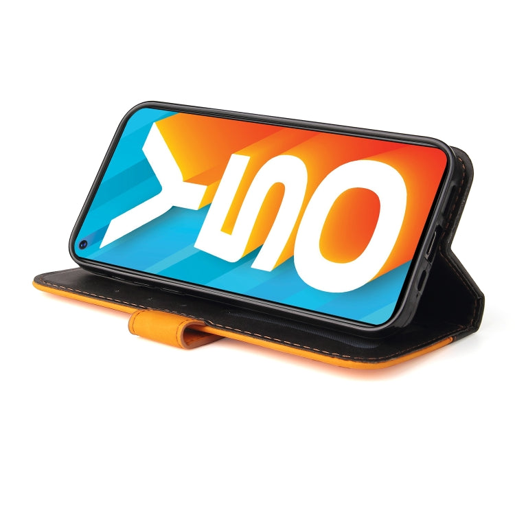 For vivo Y50 / Y30 Global Business Stitching-Color Horizontal Flip PU Leather Case with Holder & Card Slots & Photo Frame