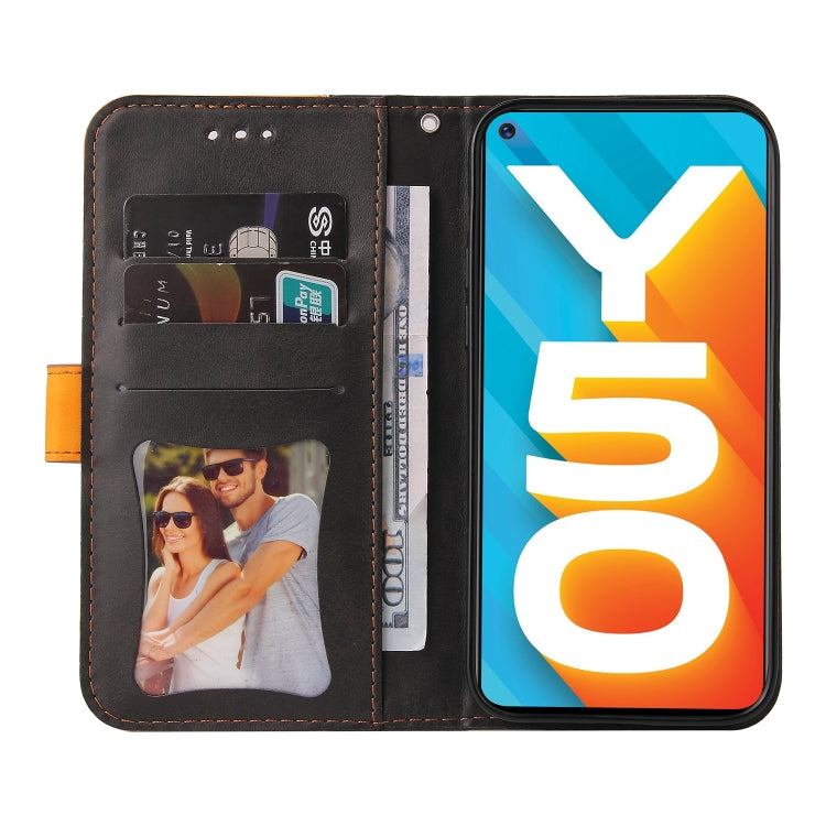 For vivo Y50 / Y30 Global Business Stitching-Color Horizontal Flip PU Leather Case with Holder & Card Slots & Photo Frame