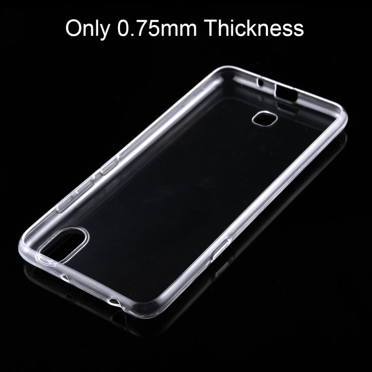 For LG K20 0.75mm Ultra Thin Transparent TPU Case