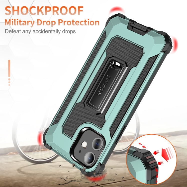 For iPhone 11 10pcs Knight Jazz PC+TPU Shockproof Protective Case with Foldable Holder