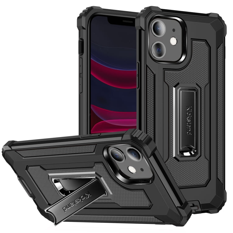 For iPhone 11 10pcs Knight Jazz PC+TPU Shockproof Protective Case with Foldable Holder