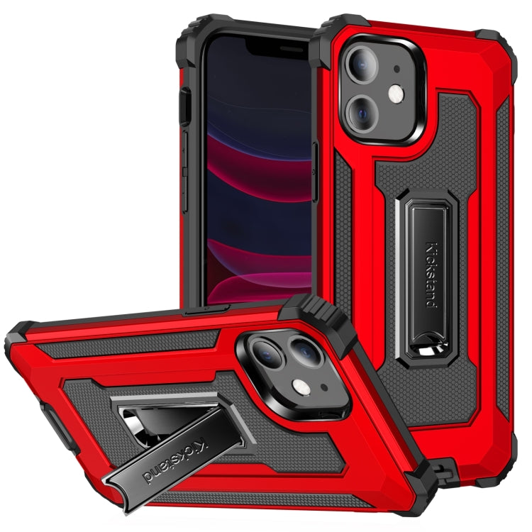 For iPhone 11 10pcs Knight Jazz PC+TPU Shockproof Protective Case with Foldable Holder