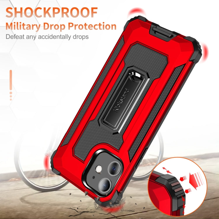 For iPhone 11 10pcs Knight Jazz PC+TPU Shockproof Protective Case with Foldable Holder
