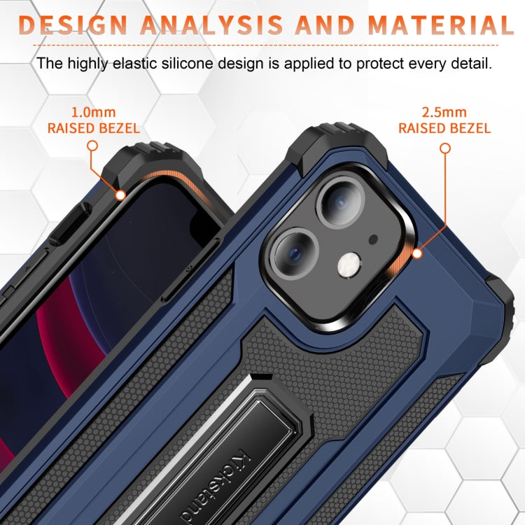 For iPhone 11 10pcs Knight Jazz PC+TPU Shockproof Protective Case with Foldable Holder