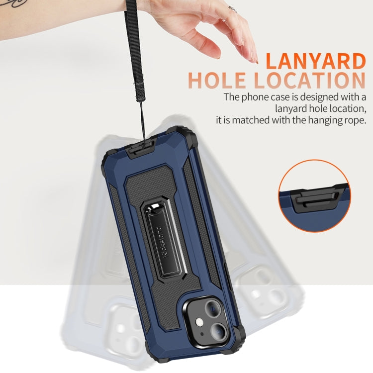 For iPhone 11 10pcs Knight Jazz PC+TPU Shockproof Protective Case with Foldable Holder