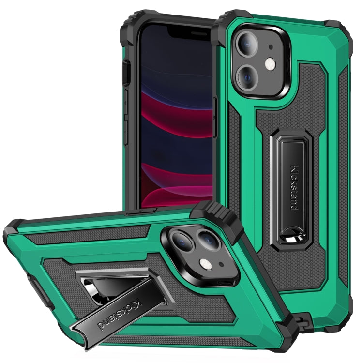 For iPhone 11 10pcs Knight Jazz PC+TPU Shockproof Protective Case with Foldable Holder