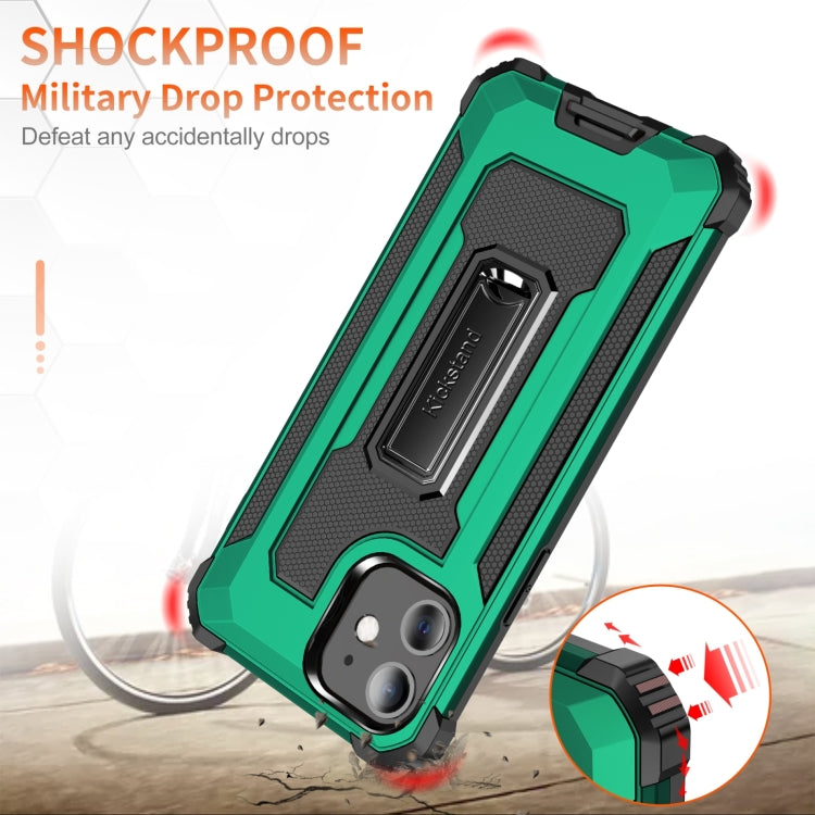 For iPhone 11 10pcs Knight Jazz PC+TPU Shockproof Protective Case with Foldable Holder