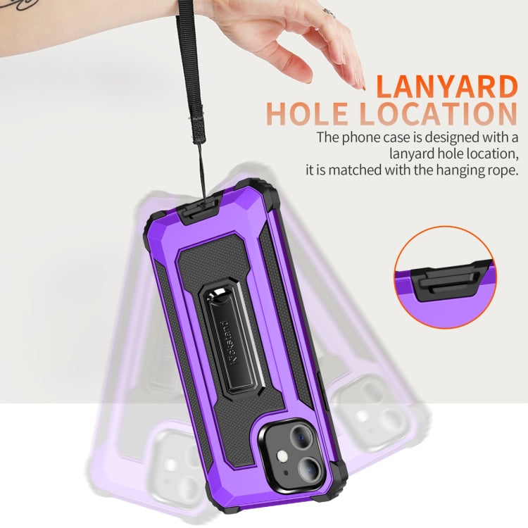 For iPhone 11 10pcs Knight Jazz PC+TPU Shockproof Protective Case with Foldable Holder