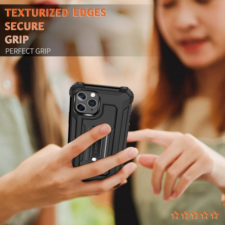 For iPhone 11 Pro 10 PCS Knight Jazz PC+TPU Shockproof Protective Case with Foldable Holder