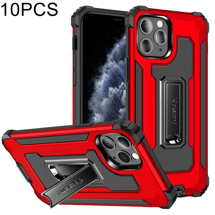 For iPhone 11 Pro 10 PCS Knight Jazz PC+TPU Shockproof Protective Case with Foldable Holder