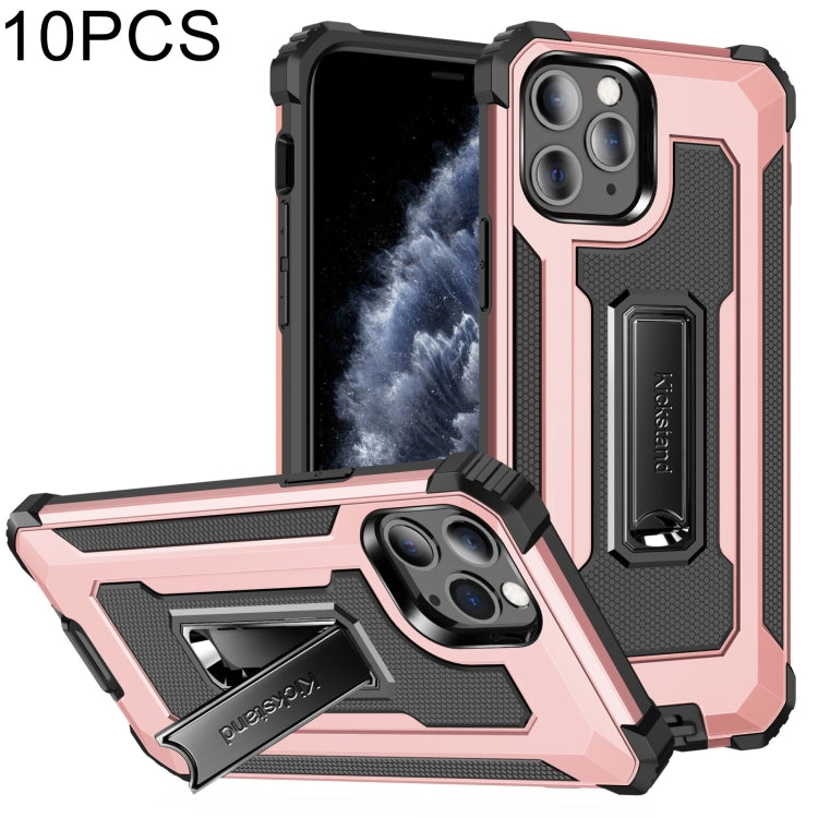 For iPhone 11 Pro 10 PCS Knight Jazz PC+TPU Shockproof Protective Case with Foldable Holder