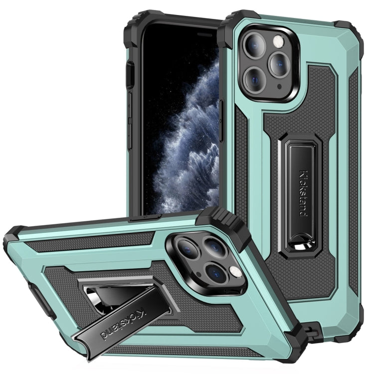 For iPhone 11 Pro Max 10 PCS Knight Jazz PC+TPU Shockproof Protective Case with Foldable Holder