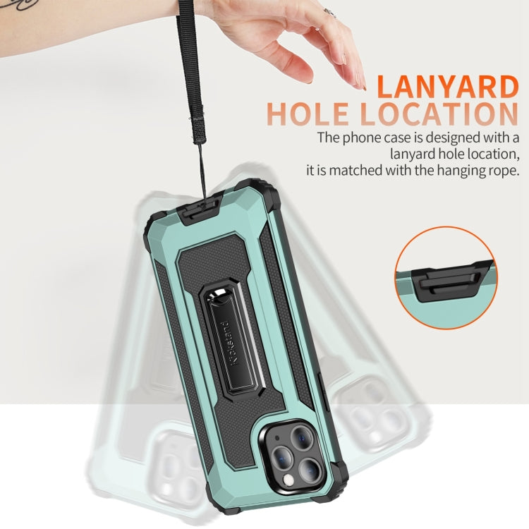 For iPhone 11 Pro Max 10 PCS Knight Jazz PC+TPU Shockproof Protective Case with Foldable Holder