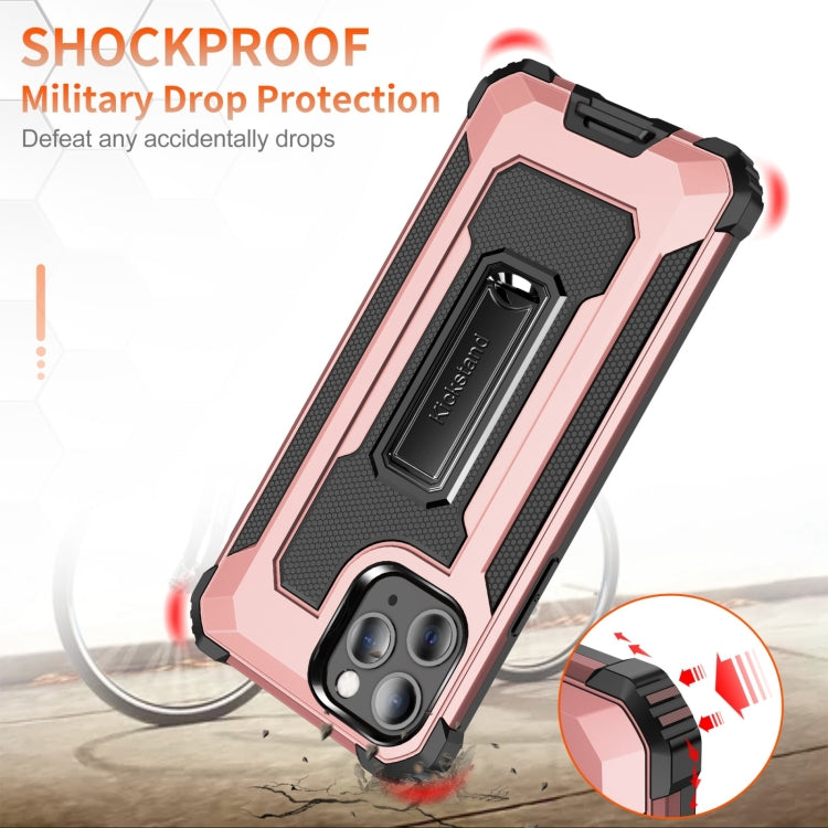 For iPhone 11 Pro Max 10 PCS Knight Jazz PC+TPU Shockproof Protective Case with Foldable Holder