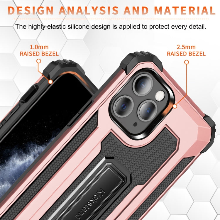 For iPhone 11 Pro Max 10 PCS Knight Jazz PC+TPU Shockproof Protective Case with Foldable Holder