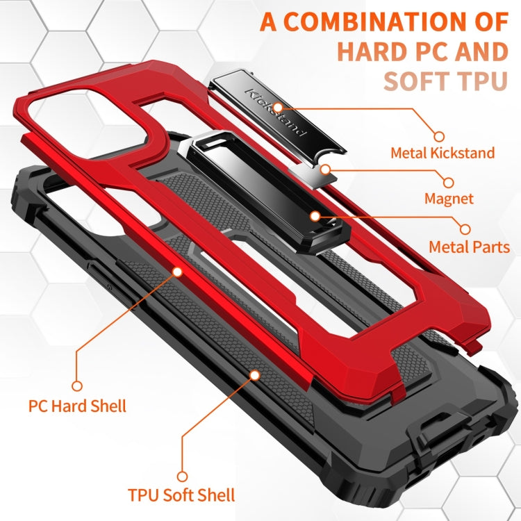 For iPhone 12 mini 10 PCS Knight Jazz PC+TPU Shockproof Protective Case with Foldable Holder