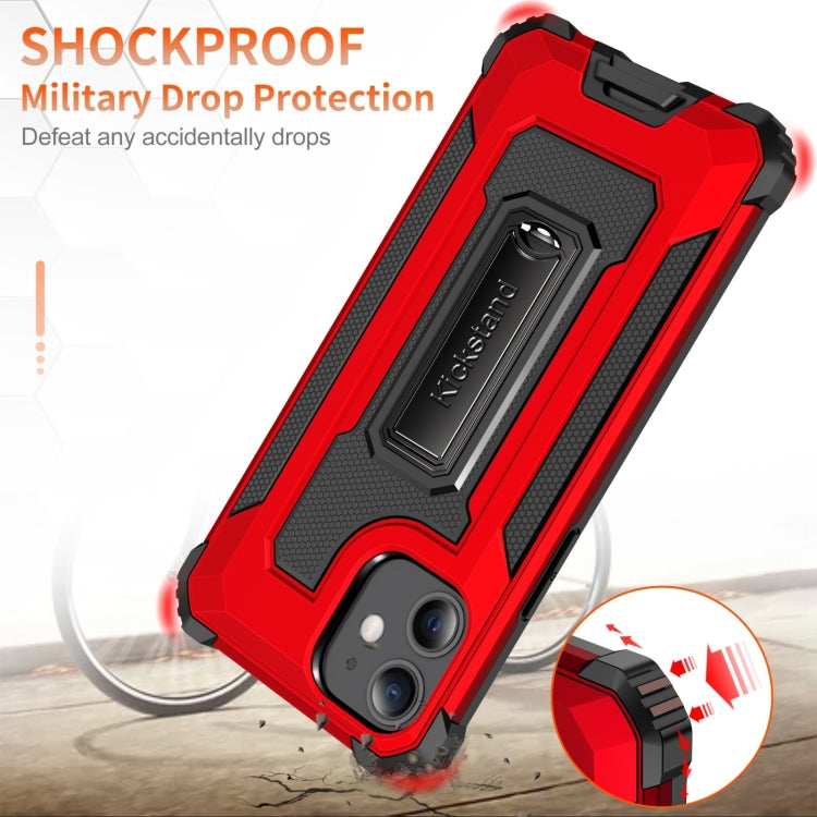 For iPhone 12 mini 10 PCS Knight Jazz PC+TPU Shockproof Protective Case with Foldable Holder