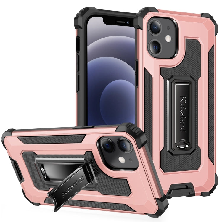 For iPhone 12 mini 10 PCS Knight Jazz PC+TPU Shockproof Protective Case with Foldable Holder